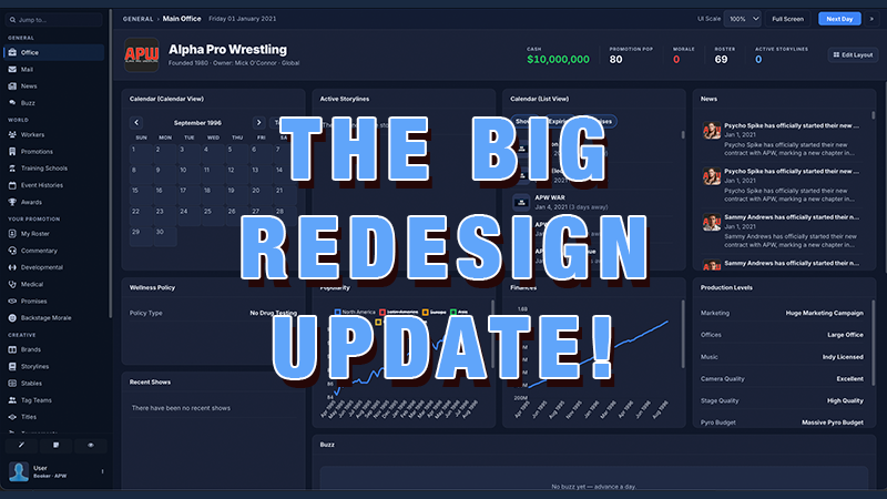 The Big Redesign Update is now live! — иллюстрация официального анонса