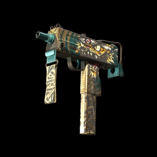StatTrak™ MAC-10 | Cat Fight (Battle-Scarred)